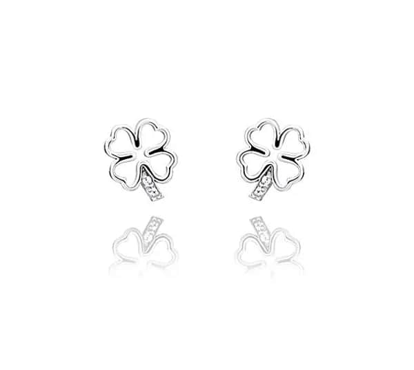Stud earrings "four-leaf clover"