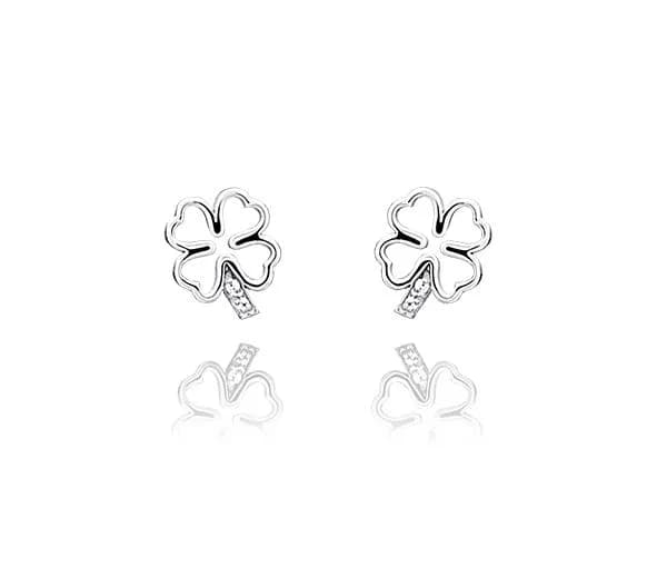 Stud earrings "four-leaf clover"